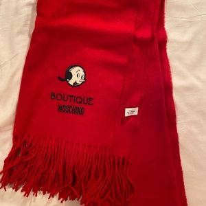 MOSCHINO x Olive Oyl Wool Fringe Scarf